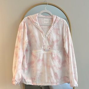 Thread and Supply wind breaker pink tie dye M
